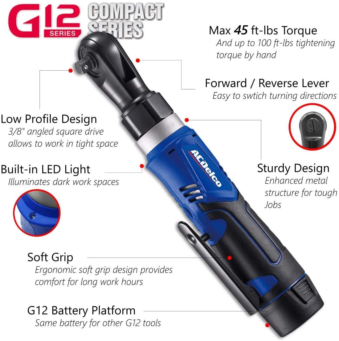 ACDelco 2 Tool Cordless Ratchet ARW1209 K9