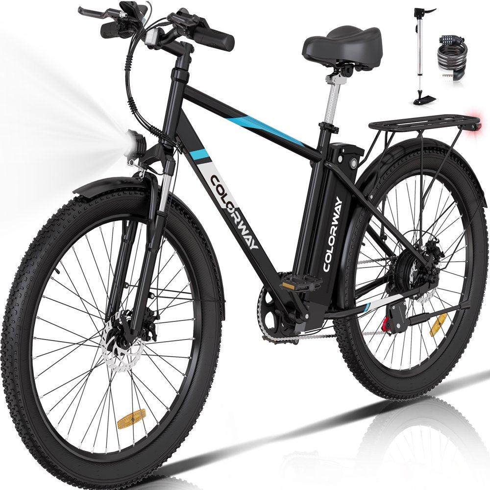 COLORWAY BK3M 500W Electric Bike, 26���x3.0���, 36V/15Ah, Shimano 7-Speed, Carbon Steel, IP54 Waterproof