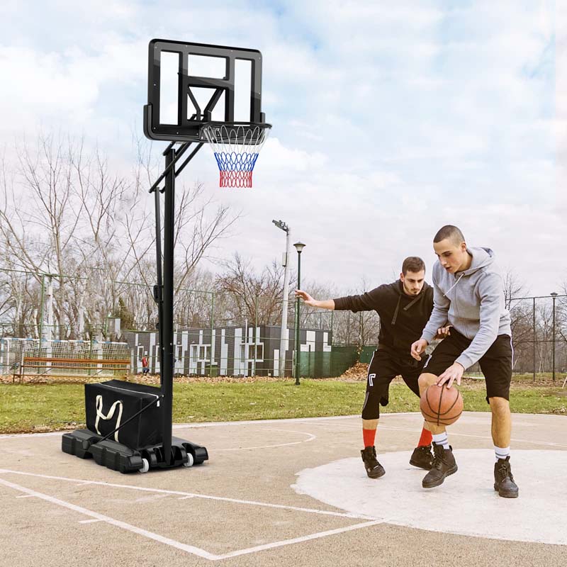 8 10Ft 5 Level Height Adjustable Basketball Goal Stand With 44Quot Backboard Portable Basketball Hoop Outdoor Indoor