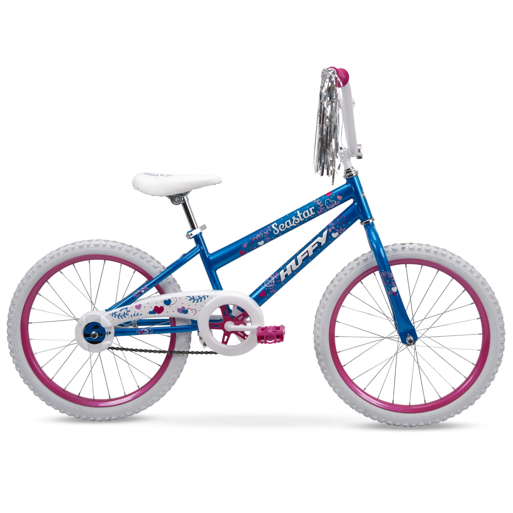 Huffy Sea Star Kids Bike, 20��� Wheels, Ages 5-12, Blue/Pink, Steel Frame, Coaster Brake, Streamers