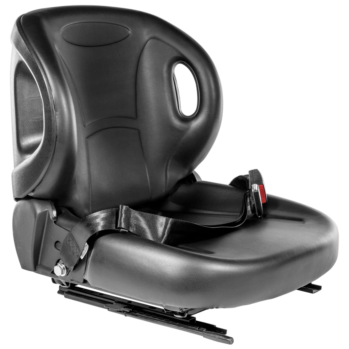 Universal Forklift Seat Replacement Seat Seatbelt Cat, Clark, Komatsu, Nissan, Yale, Toyota, Hyster -Black