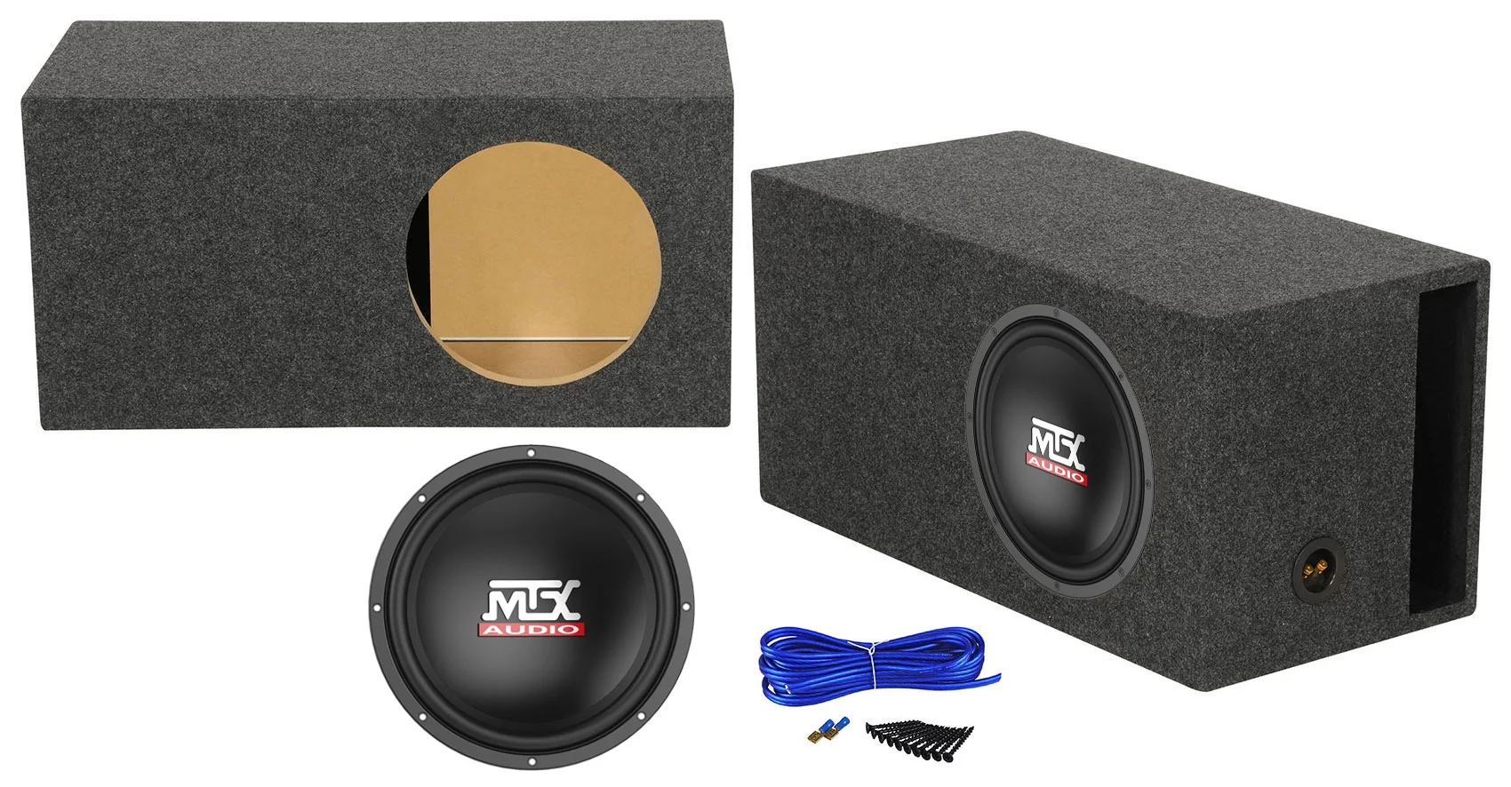 MTX Terminator TN12 04 12�� 400 Watt Car Audio Subwoofer Vented Sub Box Enclosure
