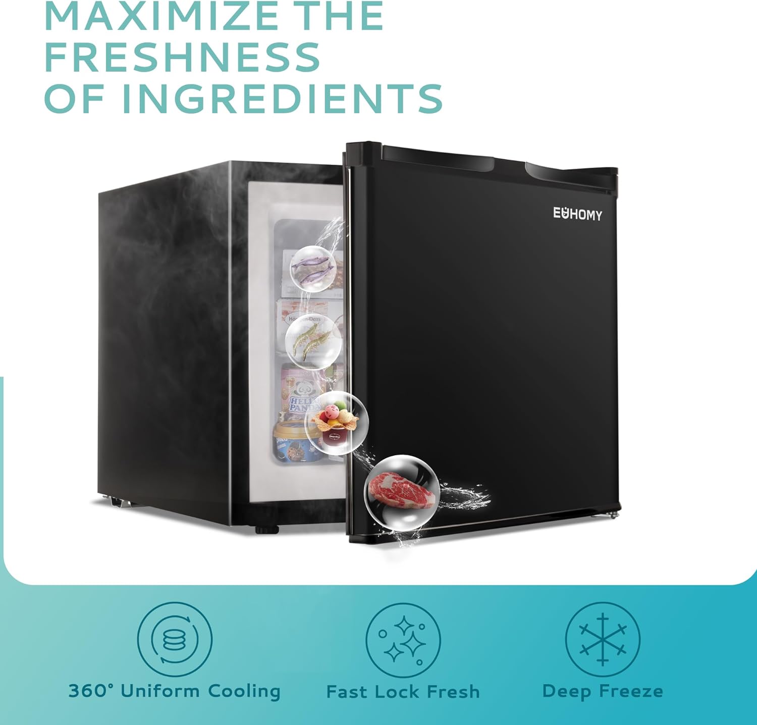 Mini Refrigerator countertop, 1.1 cubic feet, Single door compact Upright Refrigerator, reversible stainless steel door, (silver)