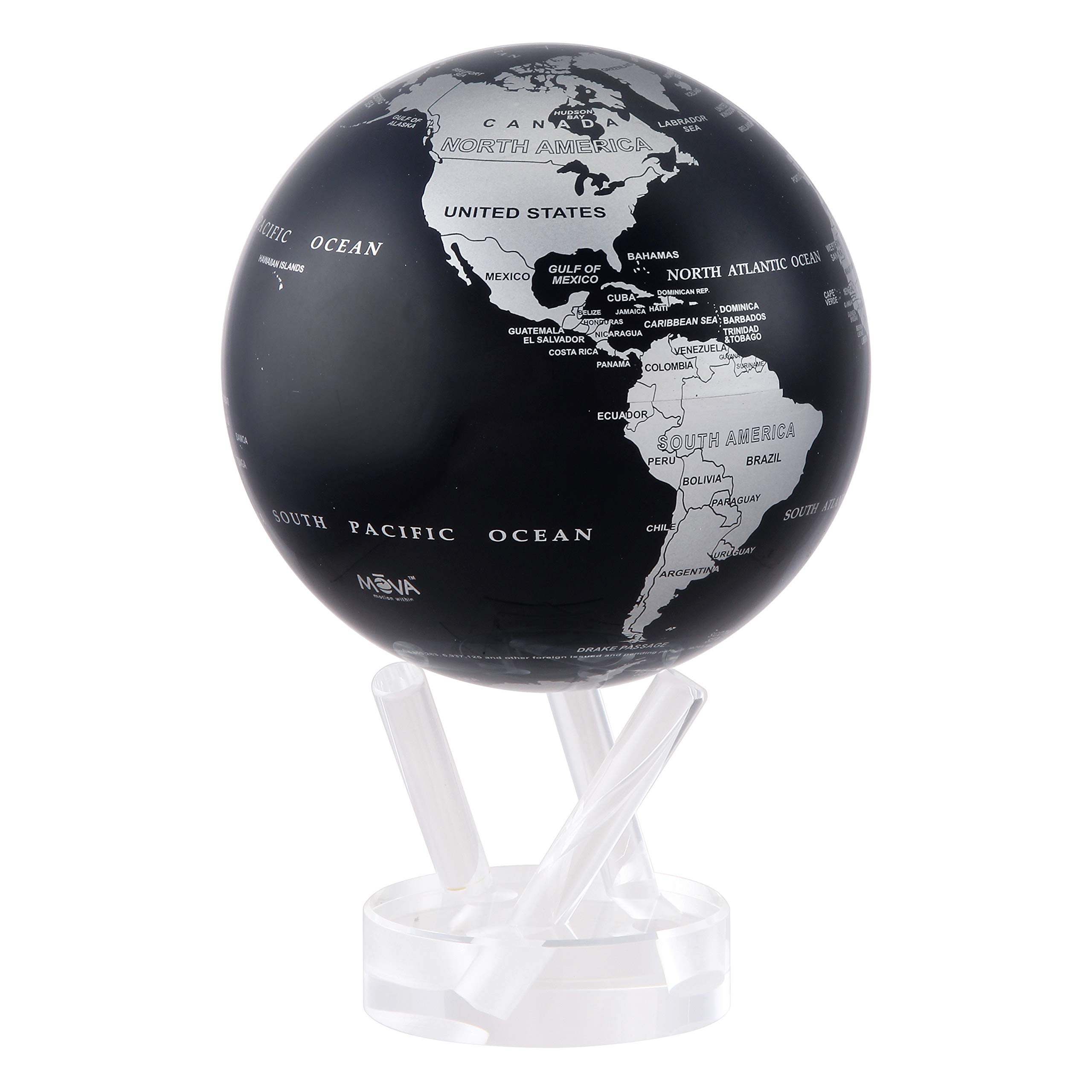 Silver Black Metallic MOVA Globe