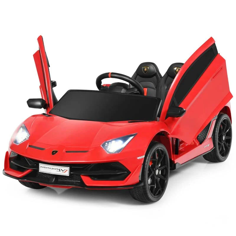 Licensed Lamborghini Svj Kids Ride On Car 12V Battery Powered Sports Car Toy With Trunk Amp Remote