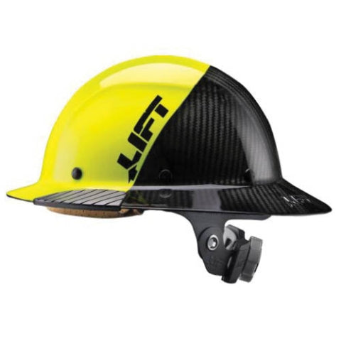 LIFT HDF50C-19HC Hard Hat, 6-Point Suspension, Carbon Fiber Shell, Yellow, Class: C