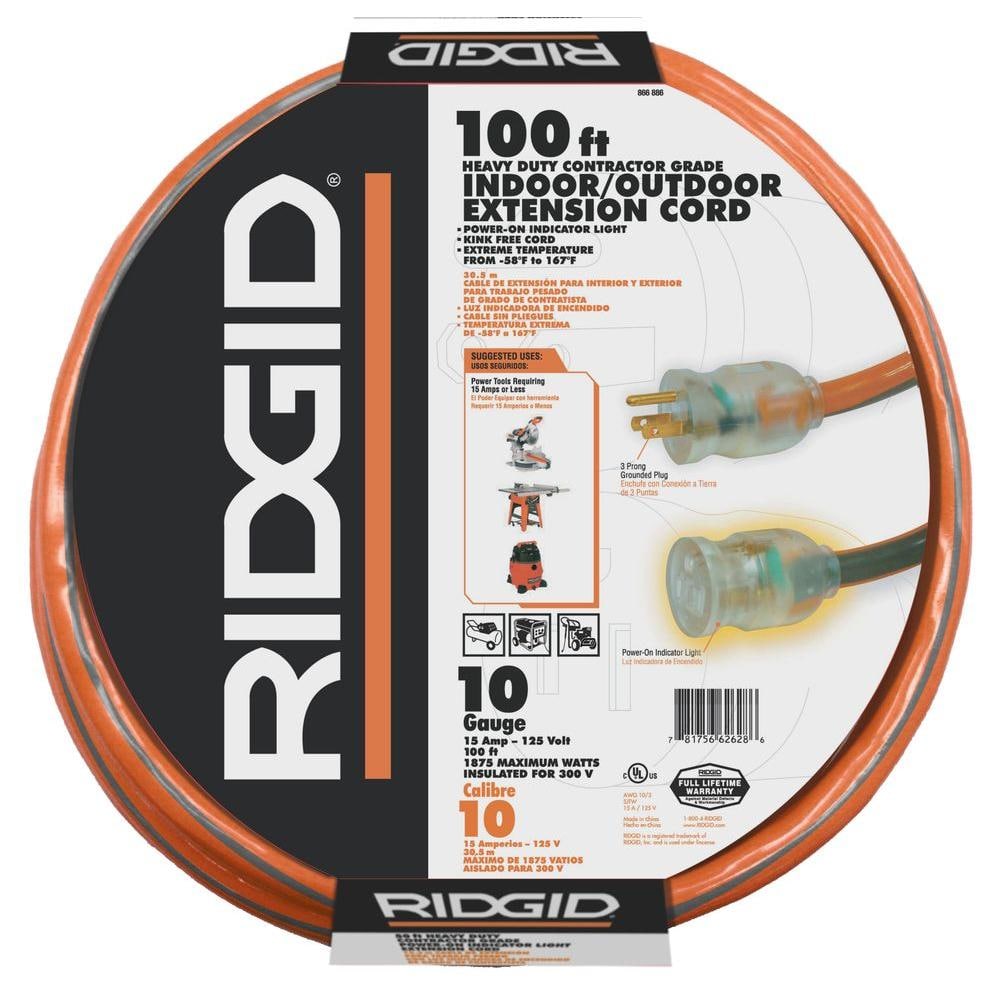 100 ft. 10/3 SJTW Extension Cord 68100RGD
