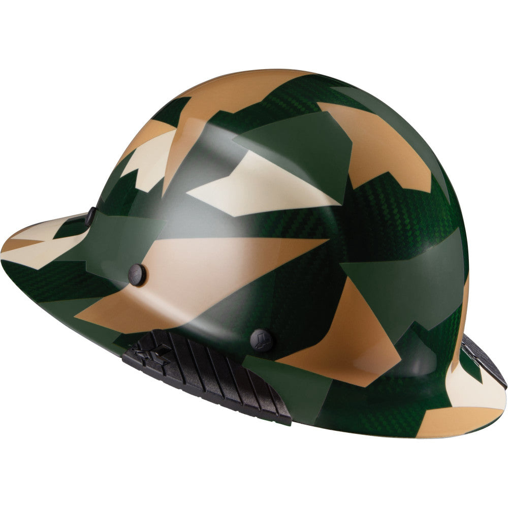 Lift Safety Hard Hat DAX Jungle Camo Carbon Fiber Full Brim