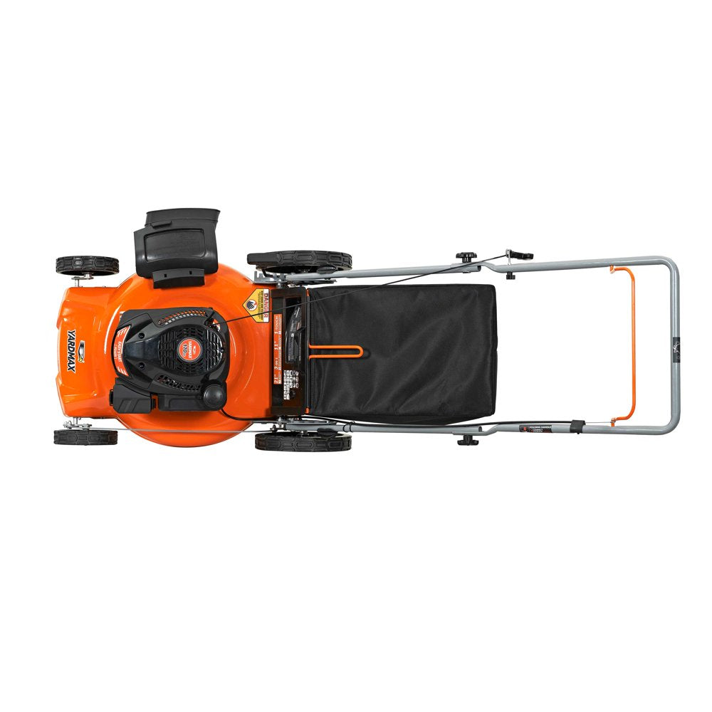 YARDMAX 21 In. 170Cc 3 In 1 Gas Walk behind Push Lawn Mower with High Rear Wheels