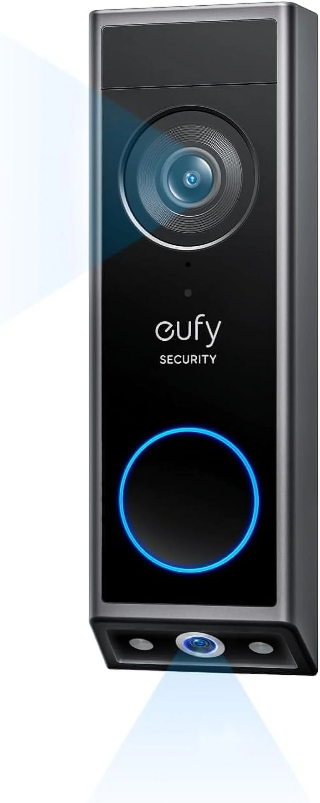 eufy Security Video Doorbell E340, Dual Cameras with Delivery Guard, 2K Camera, Color Night Vision, Wired or Battery Powered, Expandable Local Storage up to 128GB, No Monthly Fee