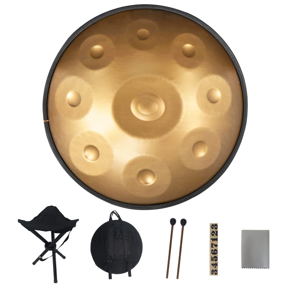 Yamaer Handpan 9Notes Drums Setsuff08Gold