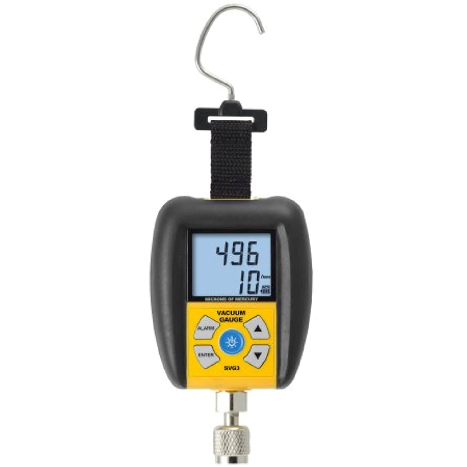 Fieldpiece SVG3 Digital Micron Vacuum Gauge �C Large Dual Display, Alarms & Timer, Durable for HVACR