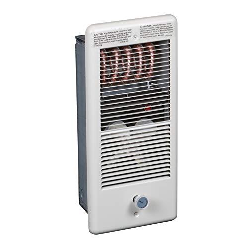 E4310TRPW Series 4300 Low Profile Fan Forced Wall Heater with Wall Box Standard Model Single Pole In Thermostat 1000 W 833 Amps White