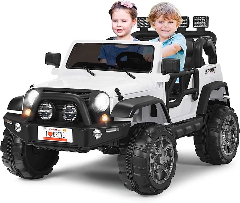 2 Seater Kids Ride On Truck 12V Battery Electric Toddler Motorized Vehicles Riding Toy Car With Remote Control