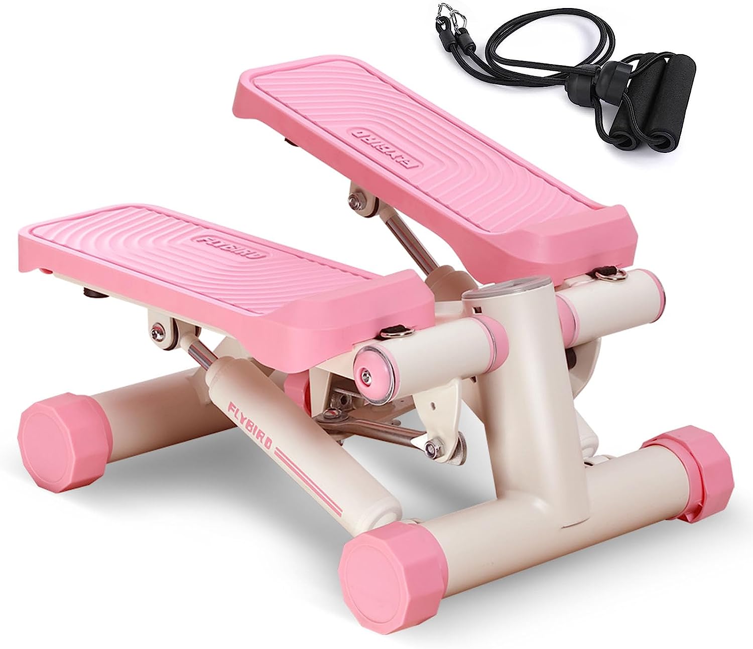 FLYBIRD Stepper for Exercise, Portable Stair Stepper with Resistance Bands for Full Body Workout