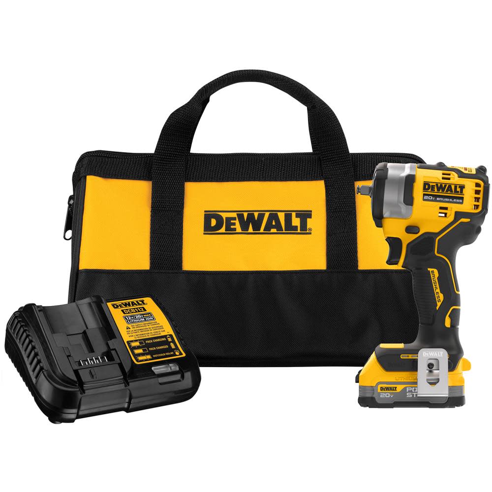 20V MAX 3/8 Impact Wrench with Hog Ring Anvil and POWERSTACK Compact Battery