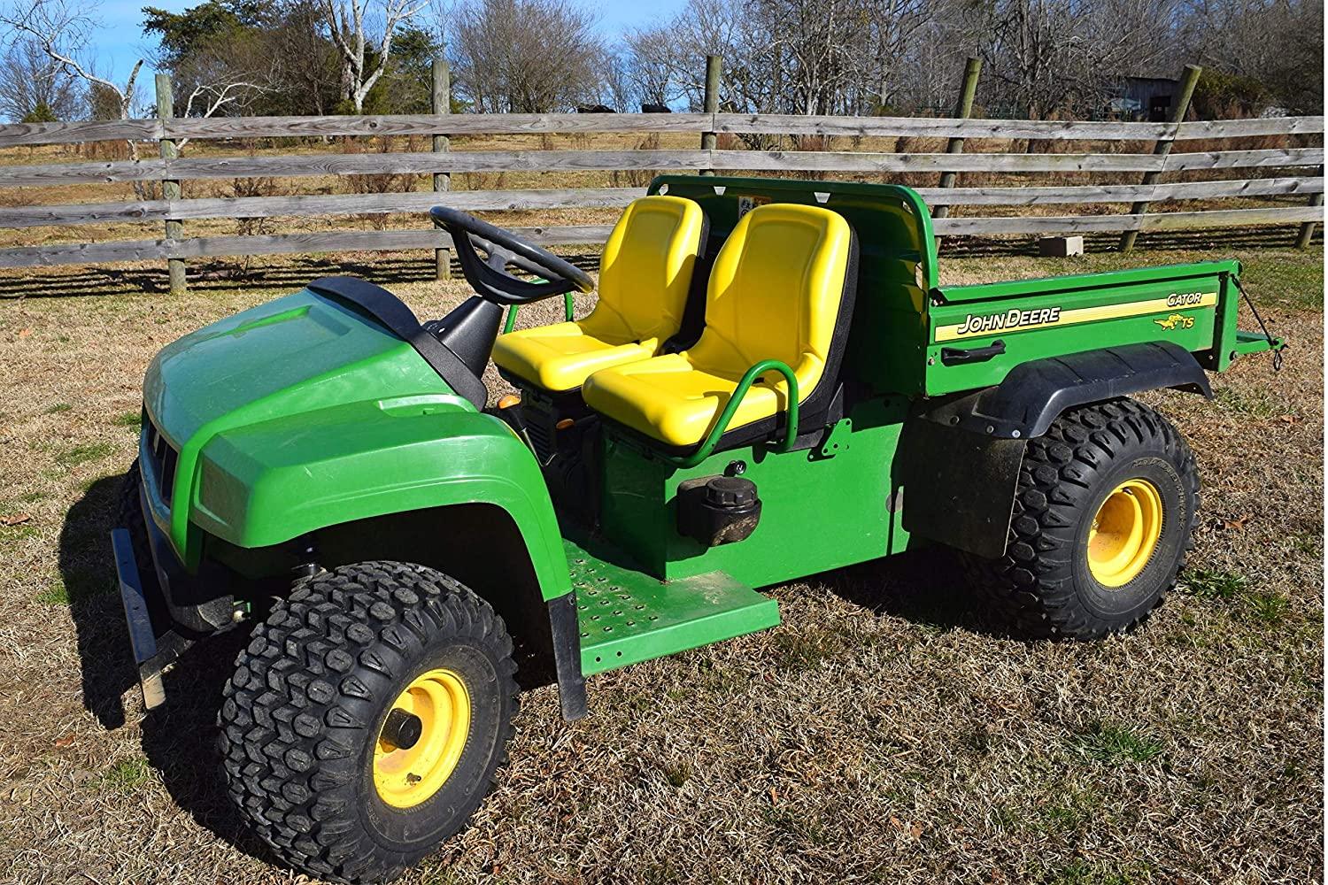 TRAC SEATS (2 Seats) Yellow Seat for John Deere Gator CS TS TX 4X2 AM133476 ?C High Back Seats (Same Day )