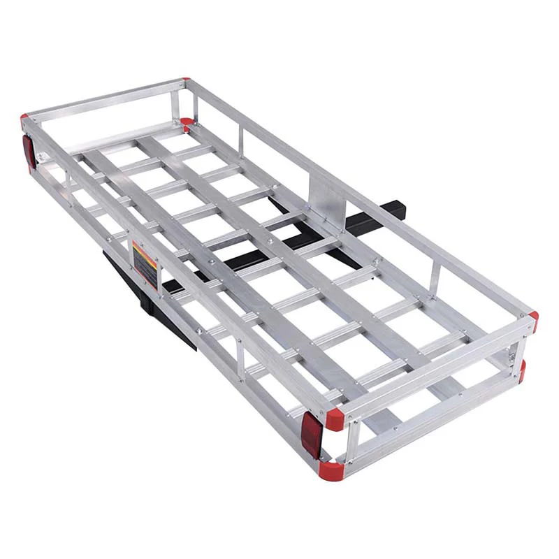 500Lbs Capacity Hitch Cargo Carrier Fits 2Quot Receiver 60Quot X 22Quot X 7Quot Mount Luggage Rack Aluminum Trailer Vehicle Cargo Basket For Suv Truck Car