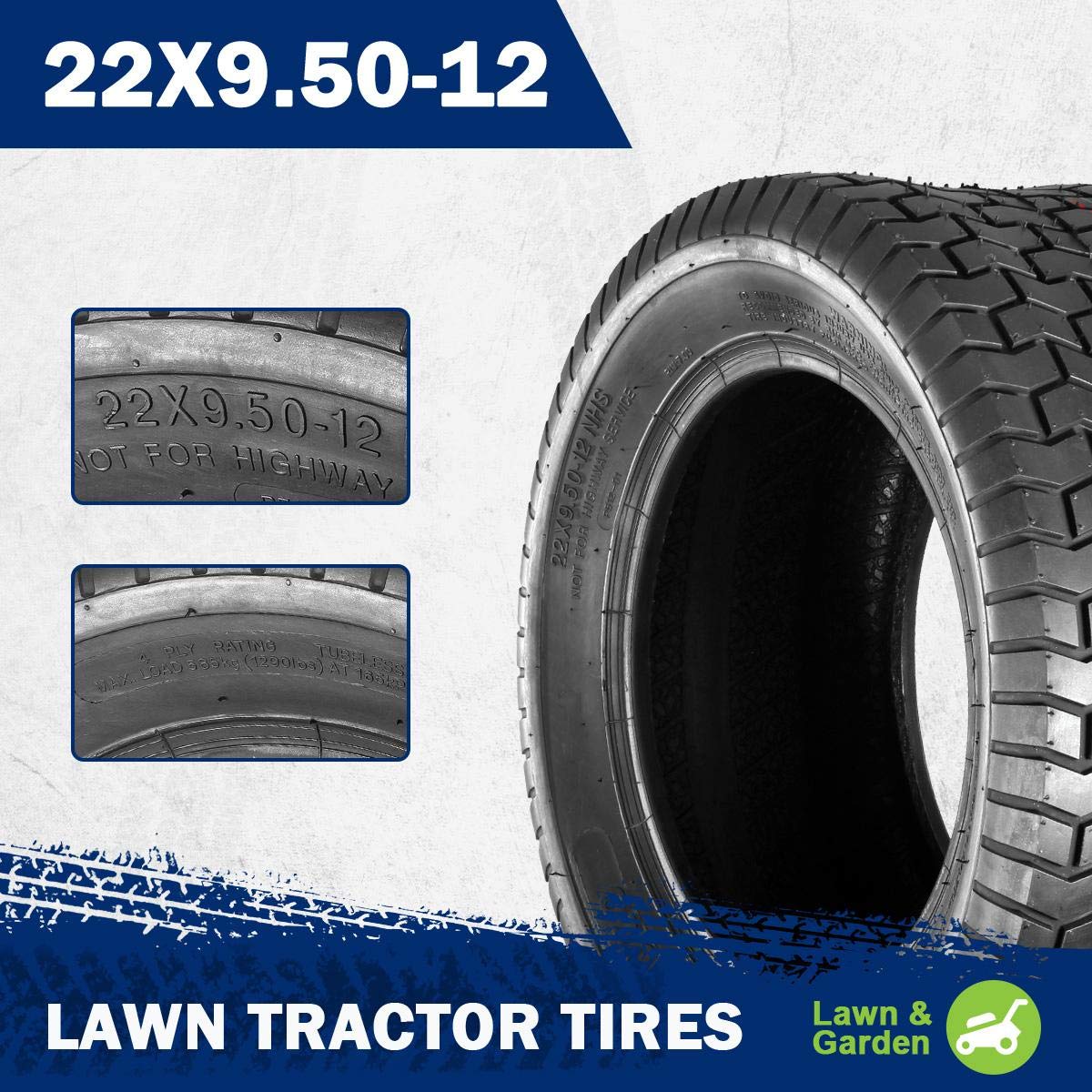 MaxAuto 22x9 5 12 22x9 5x12 Tires Garden