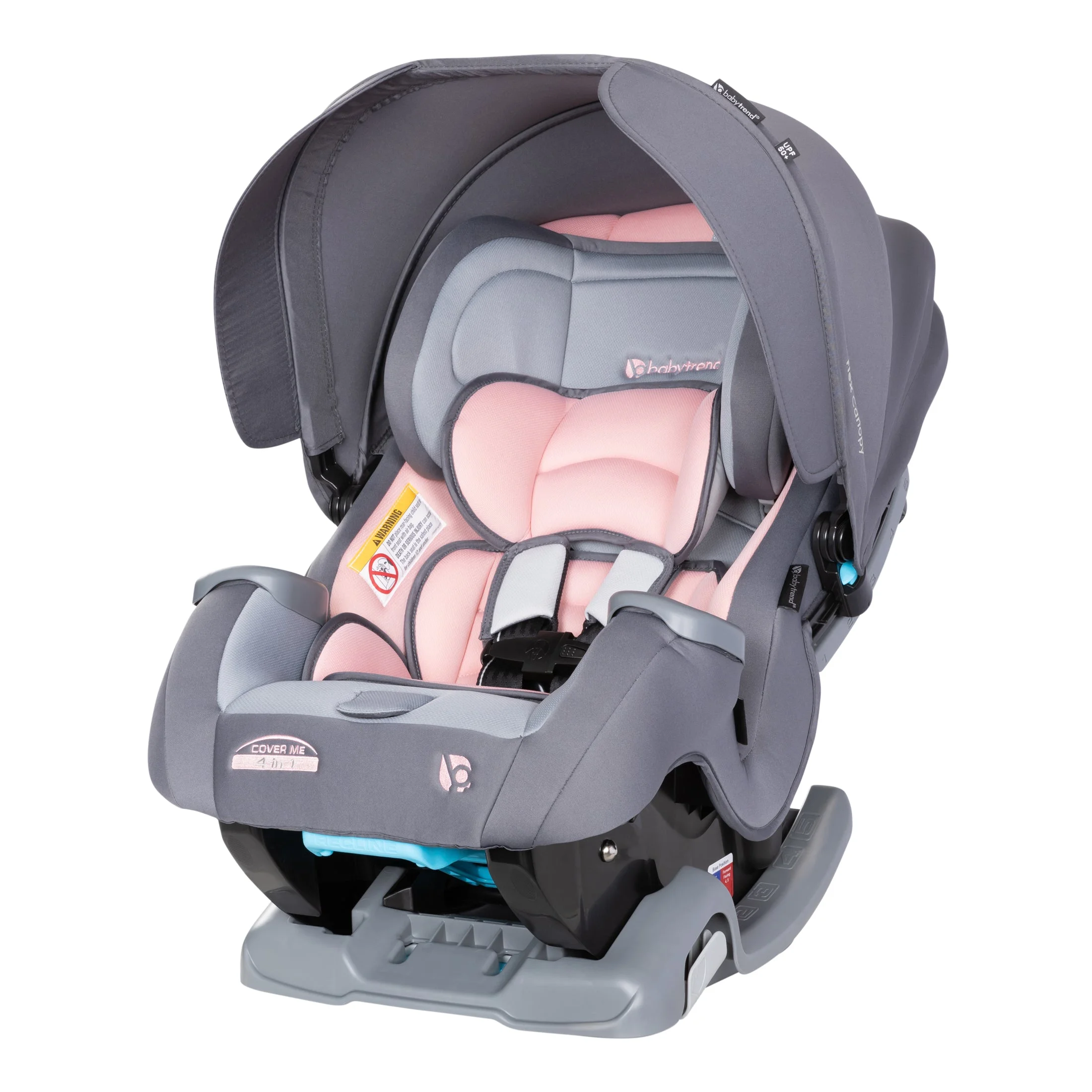 Baby Trend Cover Me Convertible Car Seat w/Canopy, Desert Pink