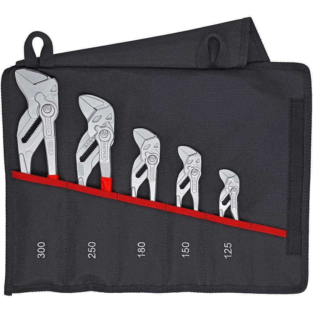 Knipex Pliers Wrench Set in Tool Roll 5pc