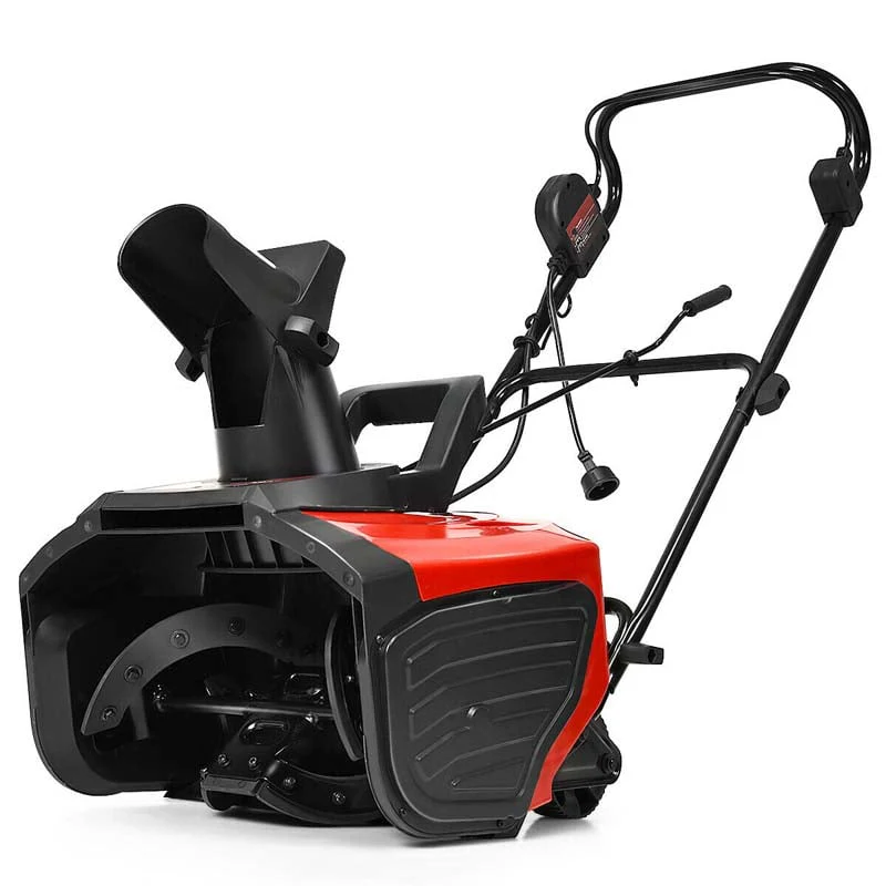 18Quot Electric Snow Thrower 15Amp Corded Snow Blower With 180Deg Rotatable Chute 10 Inch Clearing Depth